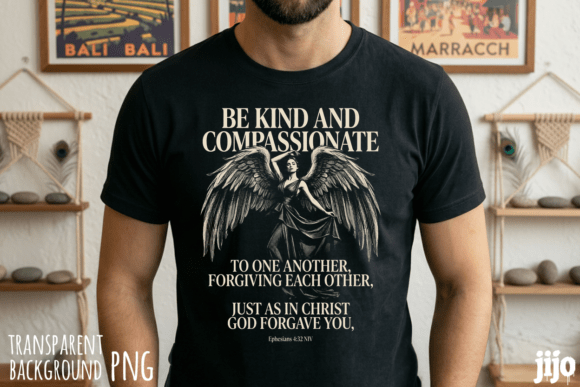 Angel Christian Kind Compassionate PNG T-Shirt Designs