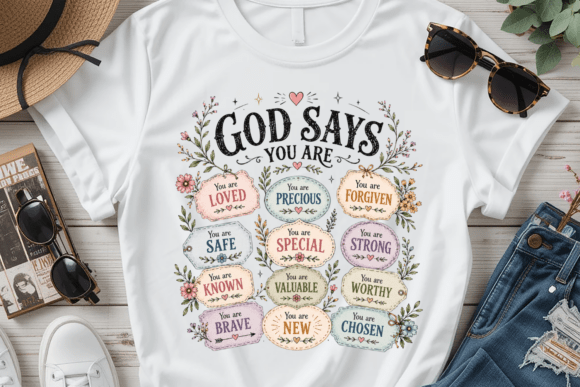 God Says You Are Christian Faith PNG — T-Shirt Designs