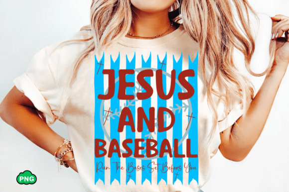 Jesus and Baseball Christian SVG Shirt T-Shirt Designs