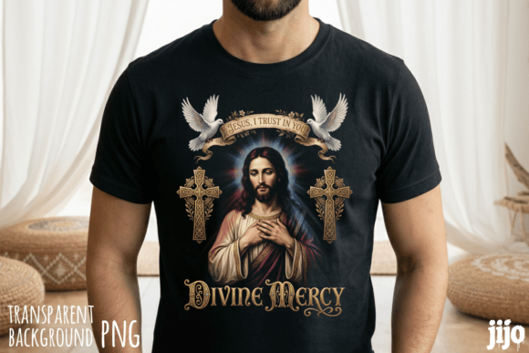 Jesus Christian Divine Mercy PNG T-Shirt Designs