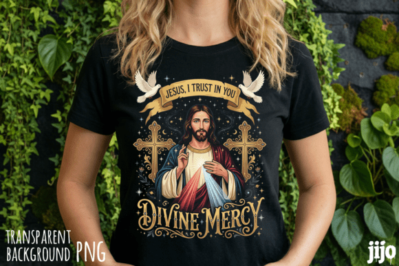 Jesus Divine Mercy Christian PNG T-Shirt Designs