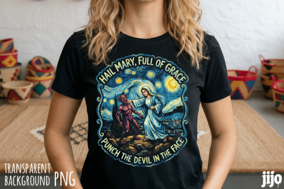 Mary Grace Devil Christian PNG: T-Shirt Designs for Local Branding