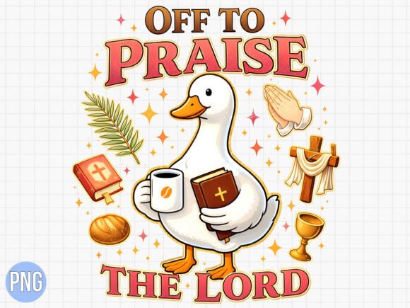 Off Praise the Lord Duck Christian PNG