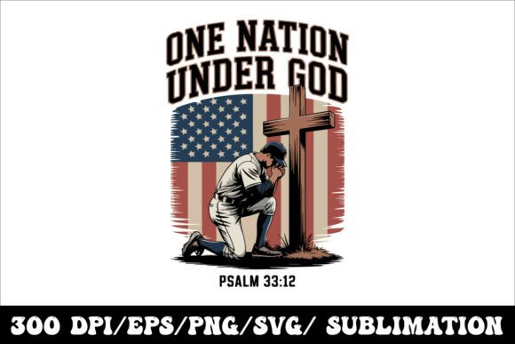 One Nation Under God Christian T-Shirt D