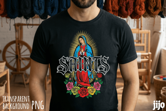 Saints Mary Roses Christian PNG T-Shirt Designs