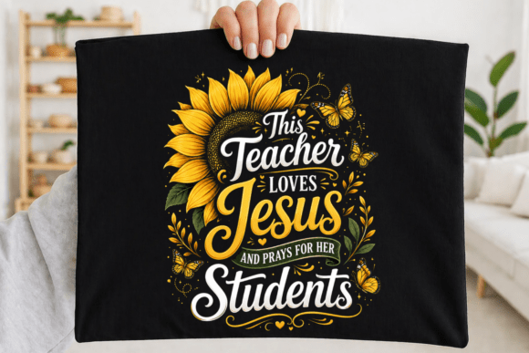 Teacher Loves Jesus Shirt PNG