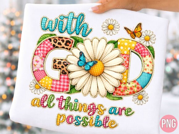 With God All Possible Christian PNG T-Shirt Designs